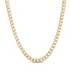 Thumbnail Image 1 of Diamond-Cut Curb Chain Necklace 7.1mm Solid 10K Yellow Gold 22&quot;