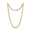 Thumbnail Image 2 of Diamond-Cut Curb Chain Necklace 7.1mm Solid 10K Yellow Gold 22&quot;