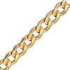 Thumbnail Image 3 of Diamond-Cut Curb Chain Necklace 7.1mm Solid 10K Yellow Gold 22&quot;