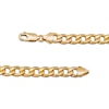 Thumbnail Image 4 of Diamond-Cut Curb Chain Necklace 7.1mm Solid 10K Yellow Gold 22&quot;