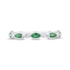 Thumbnail Image 2 of Now + Forever Marquise-Cut Emerald & Diamond Accent Anniversary Ring 10K White Gold