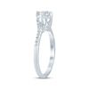 Thumbnail Image 2 of Now + Forever Round-Cut Diamond Halo Bypass Engagement Ring 1/2 ct tw 14K White Gold