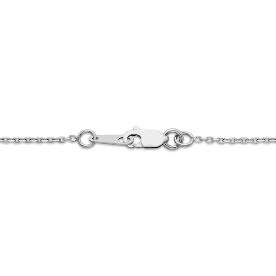 Thumbnail Image 3 of Diamond Teardrop Necklace 1/4 ct tw 10K White Gold 18"
