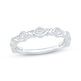 Now + Forever Diamond Knot Anniversary Ring 1/5 ct tw 10K White Gold