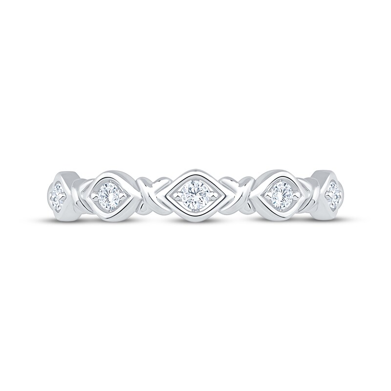 Main Image 3 of Now + Forever Diamond Knot Anniversary Ring 1/5 ct tw 10K White Gold