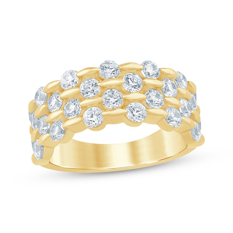 Main Image 1 of Now + Forever Lab-Grown Diamonds Four-Row Anniversary Ring 2 ct tw 14K Yellow Gold