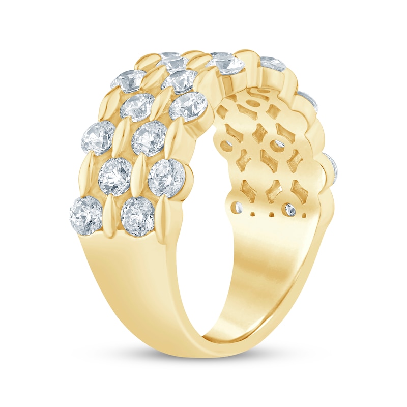Main Image 2 of Now + Forever Lab-Grown Diamonds Four-Row Anniversary Ring 2 ct tw 14K Yellow Gold