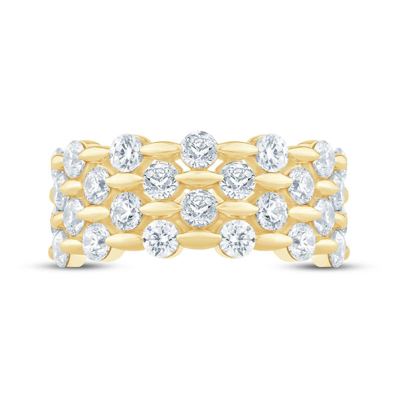 Main Image 3 of Now + Forever Lab-Grown Diamonds Four-Row Anniversary Ring 2 ct tw 14K Yellow Gold