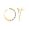 Thumbnail Image 1 of Diamond Open Loop Earrings 1/6 ct tw 10K Yellow Gold