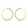 Thumbnail Image 2 of Diamond Open Loop Earrings 1/6 ct tw 10K Yellow Gold