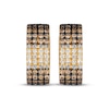 Thumbnail Image 2 of Le Vian Chocolate Ombré Diamond Four-Row Hoop Earrings 3/4 ct tw 14K Honey Gold