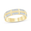 Thumbnail Image 1 of Now + Forever Men's Diamond Trios Wedding Band 1/3 ct tw 10K Yellow Gold