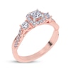 Thumbnail Image 2 of Now + Forever Princess-Cut Diamond Halo Engagement Ring 1/2 ct tw 14K Rose Gold