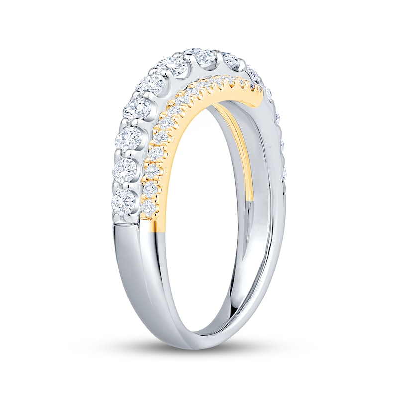 Main Image 2 of Now + Forever Diamond Bypass Anniversary Ring 1 ct tw 14K Two-Tone Gold