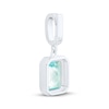 Thumbnail Image 3 of Charmed Memories Emerald-Cut Light Blue Cubic Zirconia Charm Sterling Silver