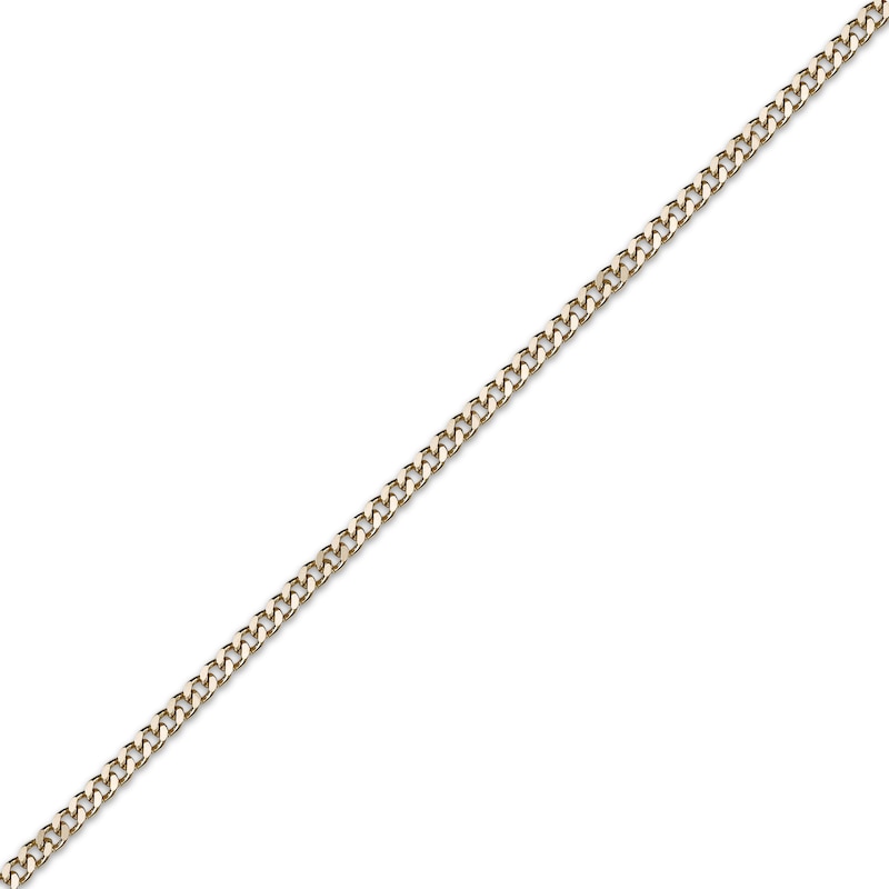 Main Image 2 of Curb Chain Necklace 4mm Yellow Ion-Plated Solid Stainless Steel 22&quot;