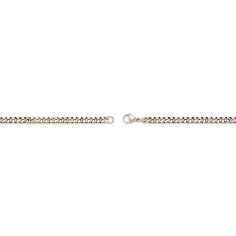 Main Image 3 of Curb Chain Necklace 4mm Yellow Ion-Plated Solid Stainless Steel 22&quot;