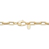 Thumbnail Image 3 of Charmed Memories Paperclip Chain Circle Link Bracelet 4.4mm Hollow 10K Yellow Gold 7.5&quot;