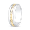 Thumbnail Image 2 of Now + Forever Men's Twist Center Wedding Band 10K Two-Tone Gold 7mm