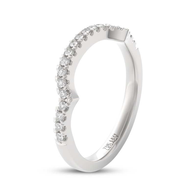 Main Image 2 of THE LEO Legacy Lab-Grown Diamond Contour Wedding Band 1/5 ct tw 14K White Gold