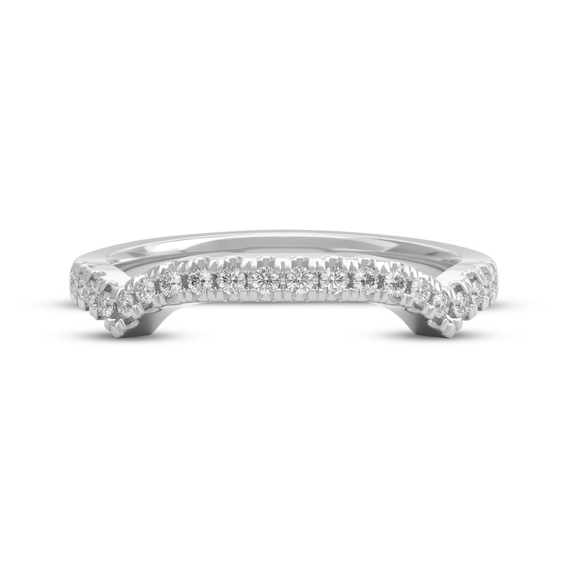 Main Image 3 of THE LEO Legacy Lab-Grown Diamond Contour Wedding Band 1/5 ct tw 14K White Gold