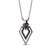 Thumbnail Image 1 of Star Wars Darth Vader Garnet & Diamond Necklace 1/8 ct tw Black Rhodium-Plated Sterling Silver 18&quot;