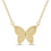 Thumbnail Image 3 of Diamond Butterfly Necklace 1/6 ct tw 10K Yellow Gold 18&quot;