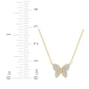 Thumbnail Image 5 of Diamond Butterfly Necklace 1/6 ct tw 10K Yellow Gold 18&quot;