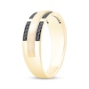 Thumbnail Image 2 of Now + Forever Men's Black Diamond Wedding Band 1/2 ct tw 10K Yellow Gold