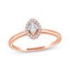 Thumbnail Image 1 of Marquise-Cut Diamond Halo Promise Ring 1/5 ct tw 10K Rose Gold