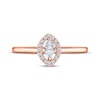 Thumbnail Image 3 of Marquise-Cut Diamond Halo Promise Ring 1/5 ct tw 10K Rose Gold