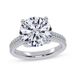 Now + Forever Round-Cut Lab-Grown Diamond Engagement Ring 3-1/4 ct tw 14K White Gold