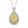 Thumbnail Image 1 of KAY Lab-Grown Diamonds Yellow & White Teardrop Necklace 5/8 ct tw 10K Yellow Gold 18"