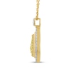Thumbnail Image 2 of KAY Lab-Grown Diamonds Yellow & White Teardrop Necklace 5/8 ct tw 10K Yellow Gold 18"
