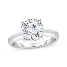 Now + Forever Round-Cut Lab-Grown Diamond Solitaire Plus Engagement Ring 3-1/8 ct tw 14K White Gold (F/VS2)
