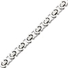 Thumbnail Image 2 of 7.2mm Byzantine Chain Bracelet Solid Sterling Silver 8.5"