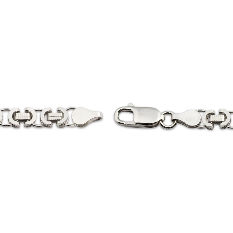 Main Image 3 of 7.2mm Byzantine Chain Bracelet Solid Sterling Silver 8.5"