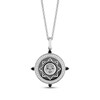 Thumbnail Image 1 of Disney Treasures Hocus Pocus Black Onyx & Diamond Sun Necklace 1/8 ct tw Sterling Silver 19"