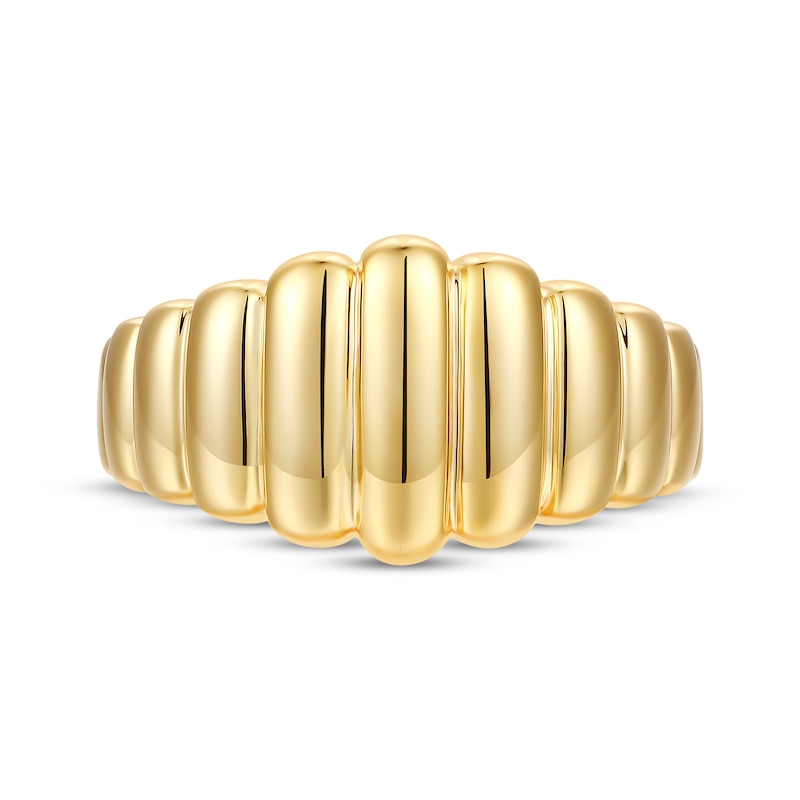 Main Image 2 of STUDIO BY KAY Domed Ribbed Ring 24K Yellow Gold Vermeil Sterling Silver