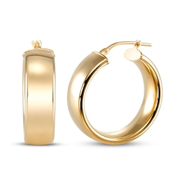 STUDIO BY KAY Bold Hoop Earrings 24K Yellow Gold Vermeil Sterling Silver 25mm