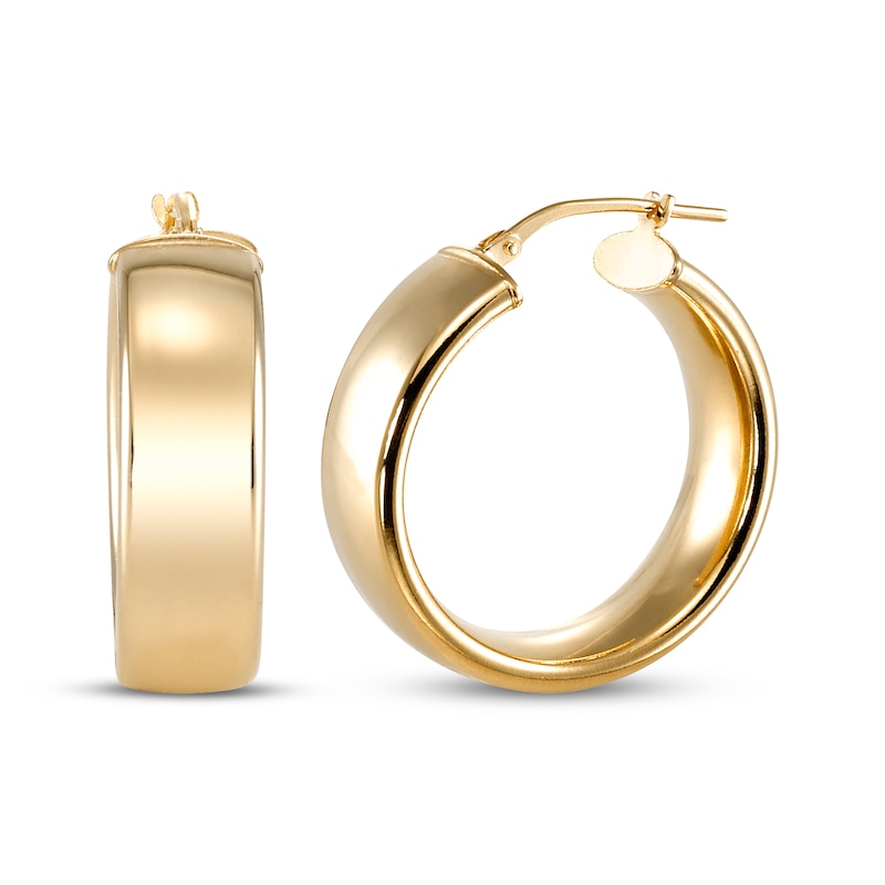 Main Image 1 of STUDIO BY KAY Bold Hoop Earrings 24K Yellow Gold Vermeil Sterling Silver 25mm