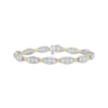 Thumbnail Image 1 of KAY Lab-Grown Diamonds X-Link & Boat Link Bracelet 6 ct tw 10K Two-Tone Gold 7"