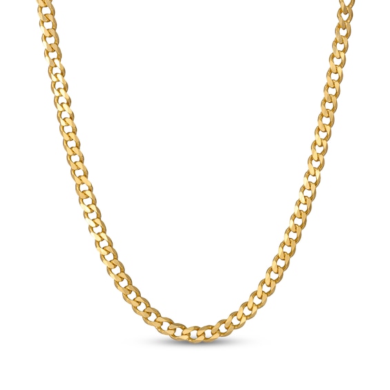 5.3mm Diamond-Cut Curb Chain Necklace 24K Yellow Gold Vermeil Sterling Silver 20"