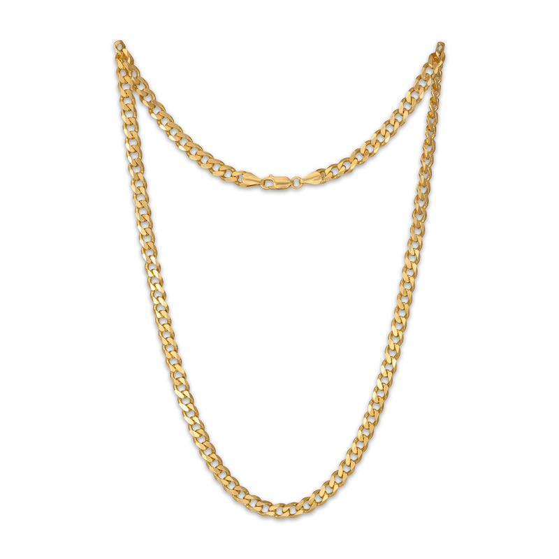 Main Image 2 of STUDIO BY KAY 5.3mm Diamond-Cut Curb Chain Necklace 24K Yellow Gold Vermeil Sterling Silver 20"