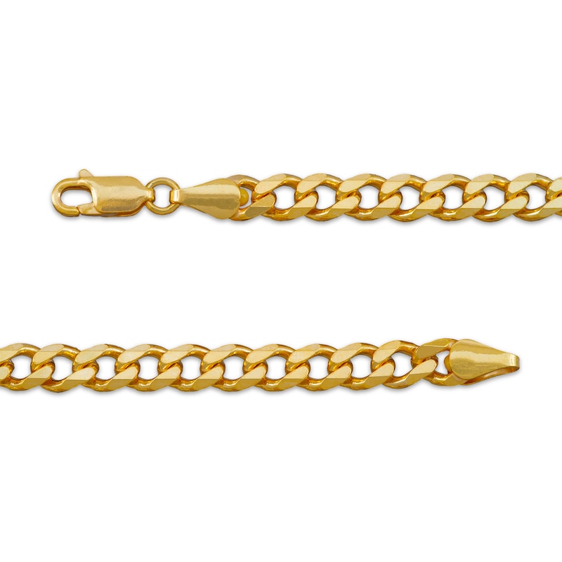 Main Image 4 of STUDIO BY KAY 5.3mm Diamond-Cut Curb Chain Necklace 24K Yellow Gold Vermeil Sterling Silver 20"