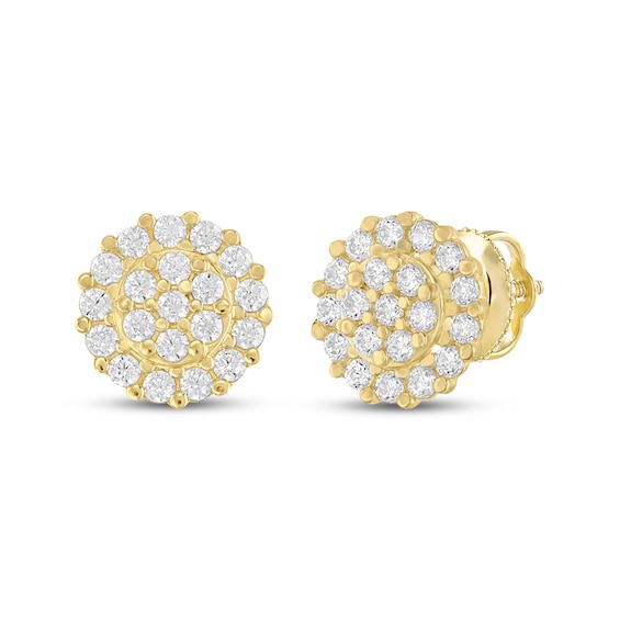 Children's Cubic Zirconia Circle Stud Earrings 14K Yellow Gold