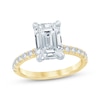 Thumbnail Image 1 of KAY Bow Collection Emerald-Cut Lab-Grown Diamond Engagement Ring 3-1/2 ct tw 14K Yellow Gold