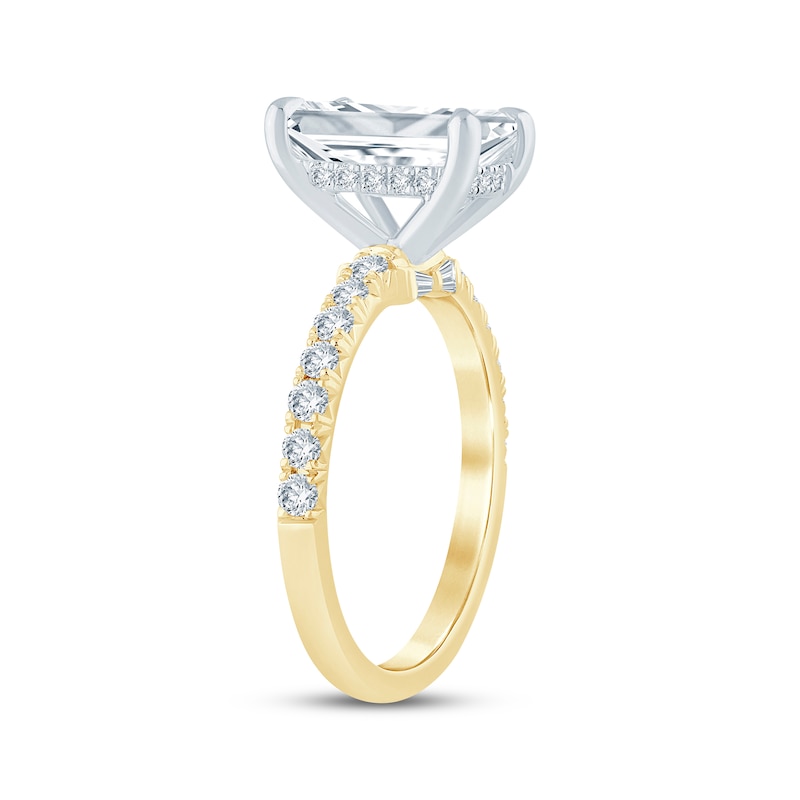 Main Image 2 of KAY Bow Collection Emerald-Cut Lab-Grown Diamond Engagement Ring 3-1/2 ct tw 14K Yellow Gold