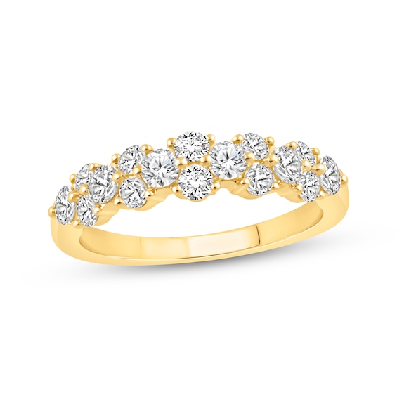 Lab-Grown Diamonds Anniversary Ring 1 ct tw 10K Yellow Gold