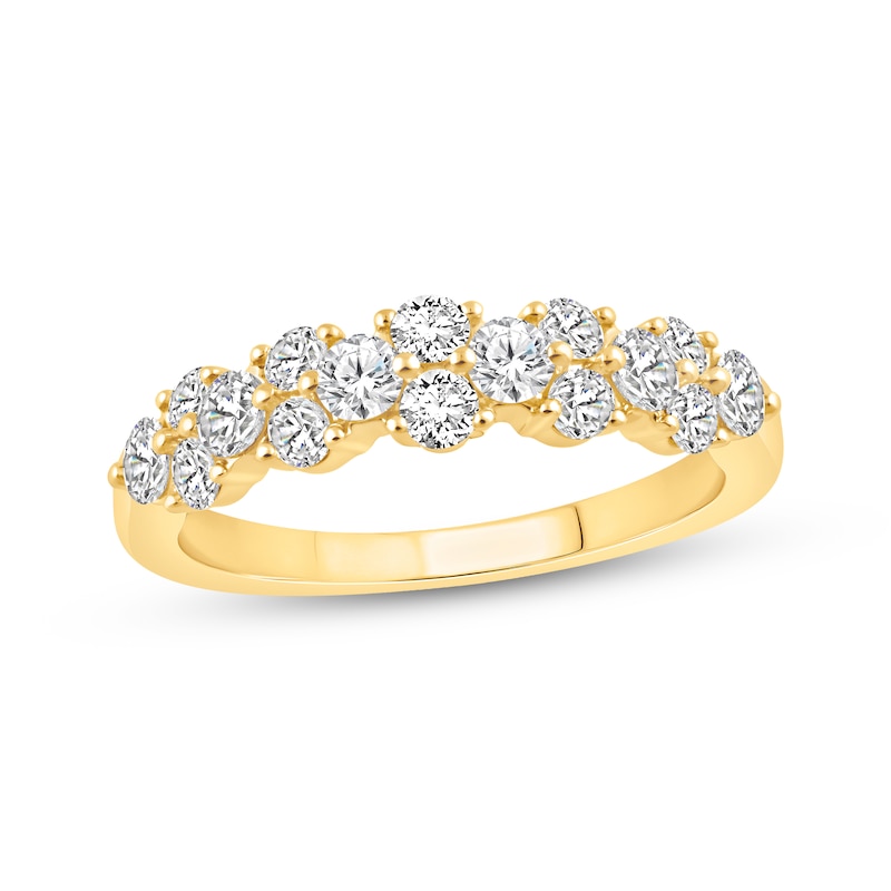 Main Image 1 of Lab-Grown Diamond Anniversary Ring 1 ct tw 10K Yellow Gold
